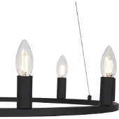 QAZQA Smart taklampa svart 9-ljus inkl. WiFi C35 - Knight