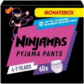 Ninjamas Pyjama Panties Heart, 60 blöjor, 17-30 kg