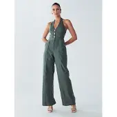 BWLDR Jumpsuit 'Amie' oliv