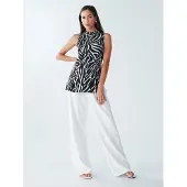 BWLDR Blus 'Athens' svart / vit