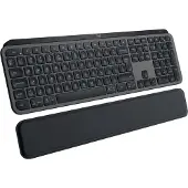 Logitech MX Keys S - Tangentbord - bakgrundsbelyst - trådlös - Bluetooth LE - QWERTY - USA, internationellt - tangentbrytare: Saxnyckel - grafit - med Palm Rest