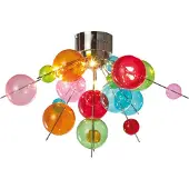 Naeve Taklampa AURINIA, dimbar, Multifärgad, Vardagsrum / matsal, Glas, Ungt boande, Taklampa