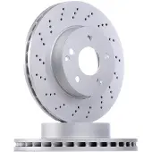Delphi Bromsskivor BG4142C fram, ventilerad, perforerad, 2 Stycke