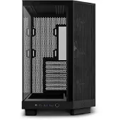 NZXT H series H6 Flow RGB - Mid tower - ATX - genomskinlig sidopanel (härdat glas) - ingen strömförsörjning - mattsvart - USB/ljud