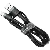 Baseus Cafule USB 2.0 / Lightning Kabel - 1m - Svart / Grå