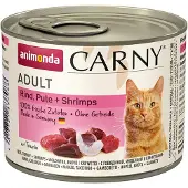Animonda Carny Adult nötkött, kalkon och räkor 6 x 200 g