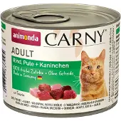 Animonda Carny Adult nötkött, kalkon + kanin 6 x 200 g