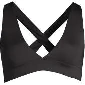 Casall Women's V-Neck Crossback Bikini Top Black