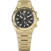 Versace SP Sporty Greca VESO00922 Herr - Kvarts - Kapsel i rostfritt stål - Svart urtavla - Guldarmband