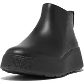 FitFlop F-mode Leather Flatform Zip Ankle Stövlar