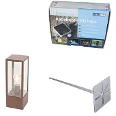QAZQA Industriell stående utomhuslampa rostbrun 40 cm IP44 - Charlois