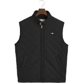 Gant för män. 7006341 Windcheater quiltad väst svart (M), Casual, Polyester