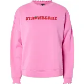 Pieces Sweatshirt 'PCMaliah' smaragd / ljusrosa / rubinröd