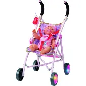 Zapf BABY born Födelsedag Barnvagn med Ljuseffekter