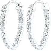 Elli Örhängen silver / transparent