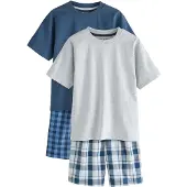 Next Pyjamas marinblå / azur / ljusgrå / vit