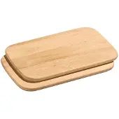 Zassenhaus Skärbräda 2-pack Ljust 26x17 Cm - Skärbrädor Gummi Trä