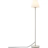 QAZQA Utomhusgolvlampa beige med vit skärm IP65 - Virginia
