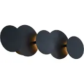 QAZQA Modern vägglampa svart inkl. LED 3-stegs dimbar 5-ljus - Sunrise