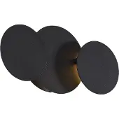 QAZQA Modern vägglampa svart inkl. LED 3-stegs dimbar 3-ljus - Sunrise