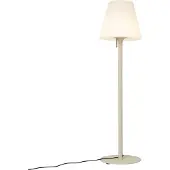 QAZQA Modern utomhusgolvlampa beige med vit skärm IP44 - Big Virginia