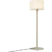 QAZQA Skandinavisk utomhusgolvlampa beige med vit skärm IP44 - Mississippi