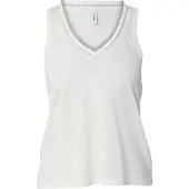 ONLY Broderad topp 'ONLPenny' vit