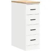 vidaXL Förvaringsskåp för garage vit 30x51x85 cm massivt trä furu