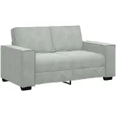 vidaXL 2-sitssoffa ljusgrå 120 cm sammet