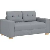 vidaXL Loveseat soffa ljusgrå 160x77x82 cm tyg