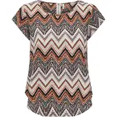 ONLY Blus brun / rosa / svart / vit