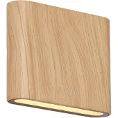 QAZQA Skandinavisk utomhusvägglampa trätryck 11,5 cm inkl. LED IP65 - Batt