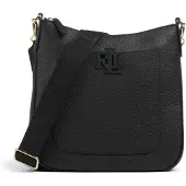 Ralph Lauren för kvinnor. 431970152001 Cameryn crossbody-väska i kornigt läder svart (OSFA), Casual, Hud