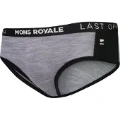 Mons Royale Women's Sylvia Boyleg Grey Heather / Black