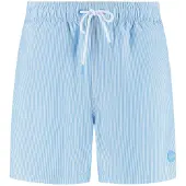 Shiwi Badshorts 'Mike' ljusblå / vit