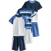 Next Pyjamas blå / marinblå / gråmelerad / vit
