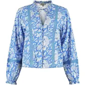 Shiwi Blus 'Elsie' blå / azur / vit