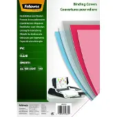 Fellowes - A4 (210 x 297 mm) - 180 mikron - klar - 100 stk PVC-bindningsskydd
