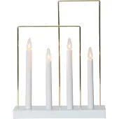 Star Trading Ljusstake Glossy Frame | 4 ljus | vit []