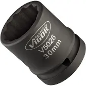 Vigor V5026 V5026 Yttre dubbel sexkantprofil Mutterdragare-hylsnyckelinsats 30 mm 30 mm 3/4