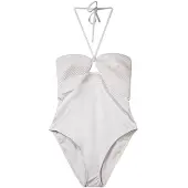 Calvin Klein Halter Neck Swimsuit Structured