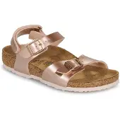 Birkenstock Platta sandaler Rio AS Kids BF Electric Metallic Copper flickor - Guldfärgad - 35