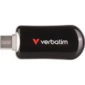 Verbatim Plectra - USB flash-enhet - 256 GB - USB 3.2 Gen 1 / USB-C - svart