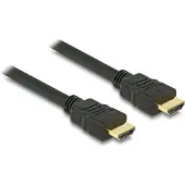 DeLOCK HDMI Anslutningskabel HDMI-A-kontakt 5 m Svart 84409 Rund, Skärmad, guldpläterad kontakt, tvinnad HDMI-kabel