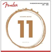 Fender Phosphor Bronze Akustiska Gitarrsträngar, Ball End, 60CL .011-.052