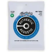 Martin strings Autentiska akustiska gitarrstrngar verlgsen prestanda Extra Light 10-47 80/20 Brons 3 Pack
