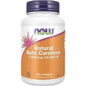 Now Naturlig betakaroten 25 000 IE från D. salina havsalger, Blandade karotenoider, 180 mjuka kapslar – Provitamin A