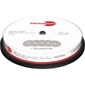 Primeon ultra-protect-disc - 10 x BD-R DL - 50 GB 2x - 8x - skrivbara etiketter - silver - spindel