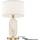 Maytoni Bordslampa Marmo, Vitt / opal, Hall, Sten, Bordslampa