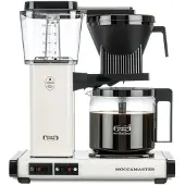 Moccamaster AUTOMATIC WHITE, Droppande kaffebryggare, Malat kaffe, 1520 W, Svart, Transparent, Vit